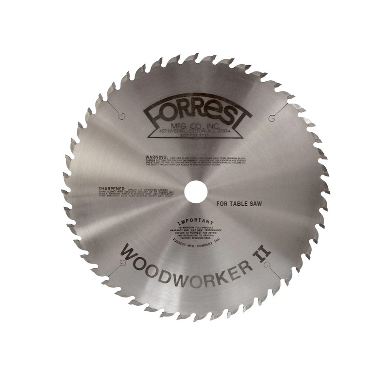 WW12487125 Woodworker II Saw Blade, 12" x 48T, .125" Kerf x 1" Bore, ATB